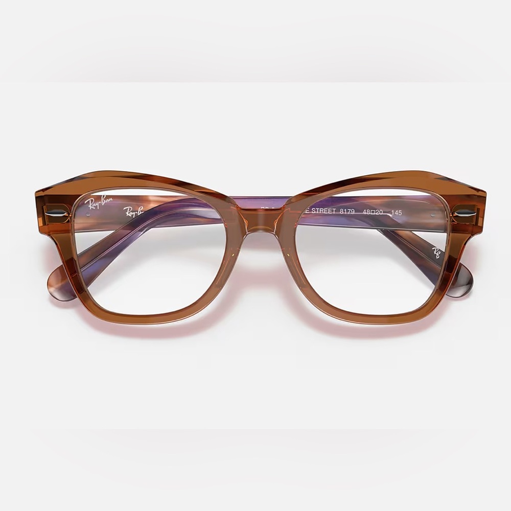 Ray Ban State Street Striped Violet Havana Frames Shades Glasses